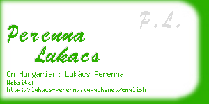 perenna lukacs business card