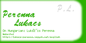 perenna lukacs business card